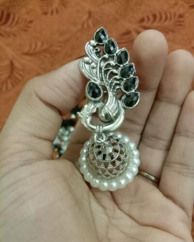 Oxidized Black Pearl Choker Necklace Set with Earrings photo review