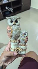Elegant Owl Family Resin Showpiece for Home Decor photo review