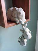 Resin Elephant Family Hanging Showpiece for Shelf, Wall & Table Décor photo review