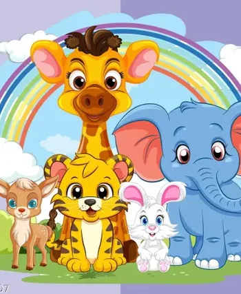 ute Jungle Animals Wall Sticker for Kids Room