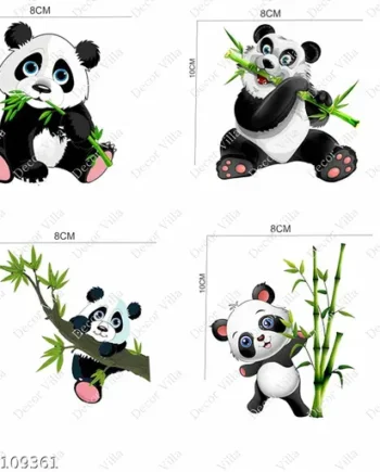 Cute Panda Switchboard Wall Stickers