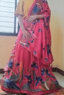 Bold Pink Printed Lehenga Choli Set for Women photo review