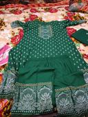 Black Printed Suit Set with Dupatta for Women photo review