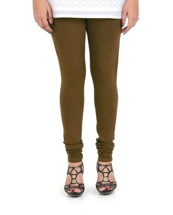 Vami Womens Cotton Churidar Leggings Chocolate Color
