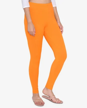 Women's Cotton Ankle leggings (Free Size) - Fire