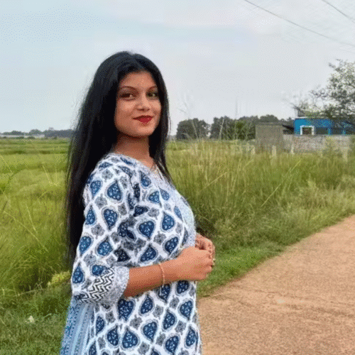 Blue & White Printed Cotton Kurti Set with Pant & Dupatta photo review