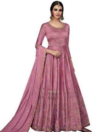 Pink Embroidered Anarkali Suit with Dupatta