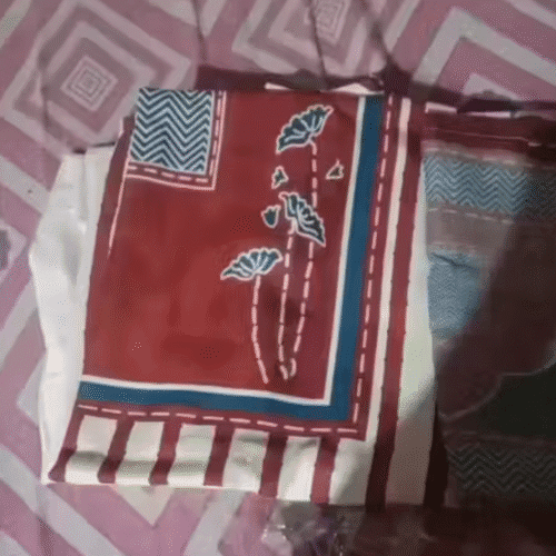 Multicolor Printed Kurti with Pant & Dupatta Set photo review